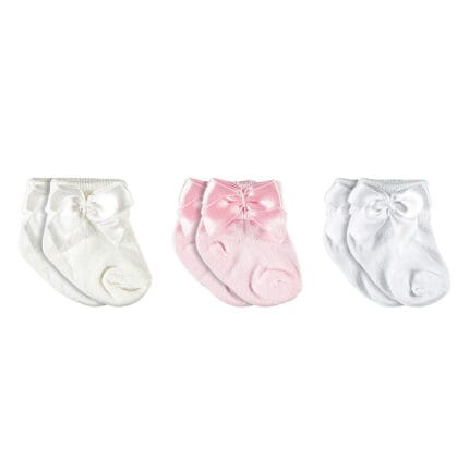 βρεφικά καλτσάκια με φιόγκο σετ 3 τεμαχίων