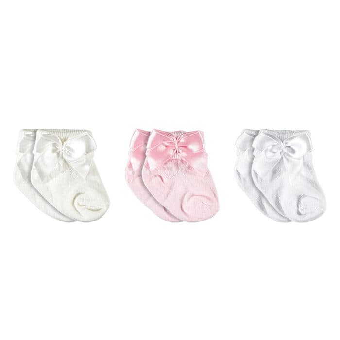 βρεφικά καλτσάκια με φιόγκο σετ 3 τεμαχίων