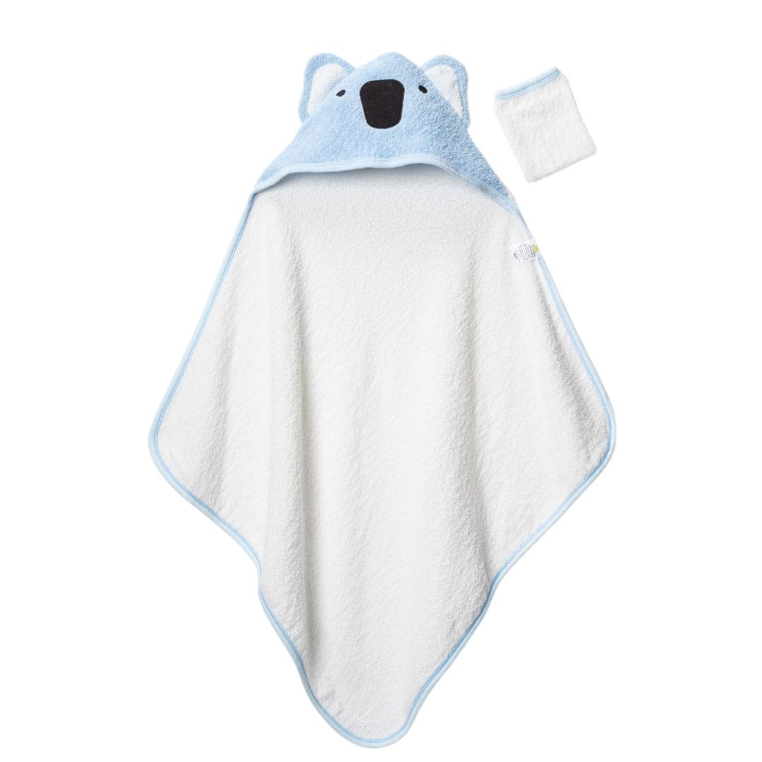 βρεφική πετσέτα με κουκούλα κοάλα μπλε