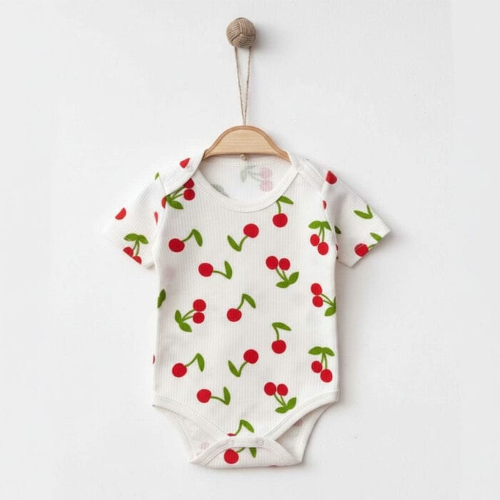 Βρεφικό Φορμάκι Κοντομάνικο με Κερασάκια Λευκό - Image 2