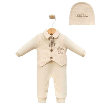 Βρεφικό Φορμάκι Ολόσωμο με Σκουφάκι Little one