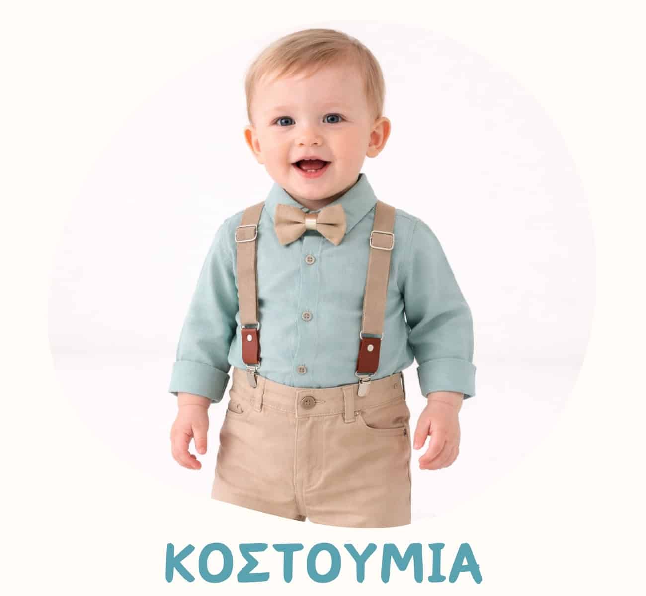 Βρεφικά και παιδικά κοστούμια για βάπτιση και ξεχωριστές εκδηλώσεις. Κομψά σετ σε ποιοτικά υφάσματα.