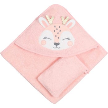 Βρεφική πετσέτα ελαφάκι σομόν - Image 2