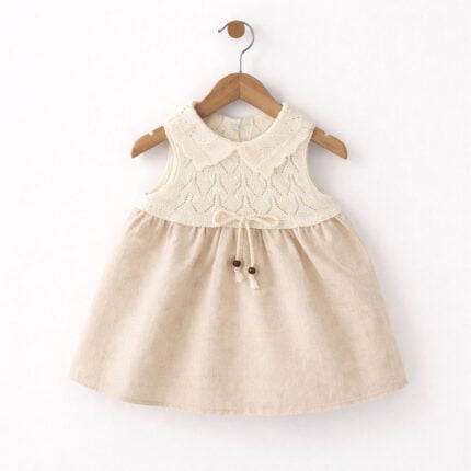 Βρεφικό φόρεμα λινό μπεζ
