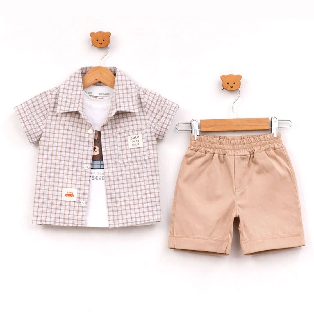 Βρεφικό σετ με πουκάμισο και σορτσάκι