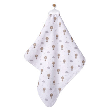 πάνα αγκαλιάς μουσελίνα με σχέδιο αερόστατα