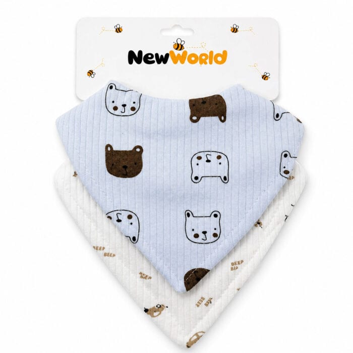 σαλιάρα μπαντάνα υφασμάτινη αρκουδάκια για μωρό