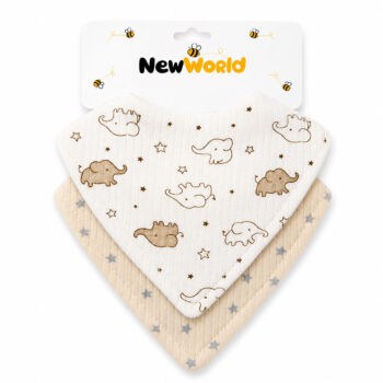 σαλιάρα μπαντάνα υφασμάτινη ελεφαντάκια για μωρό