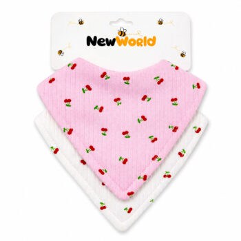 σαλιάρα μπαντάνα υφασμάτινη κερασάκια για μωρό