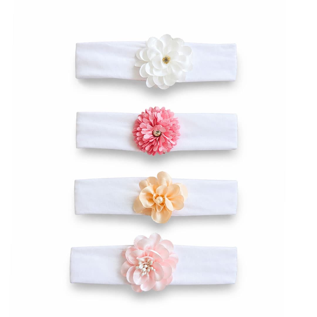 βρεφική κορδέλα μαλλιών με λουλούδι