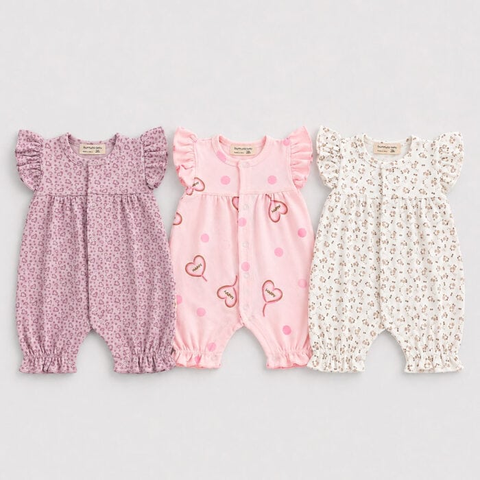 βρεφικά φορμάκια σετ κορίτσι 3 τεμαχίων