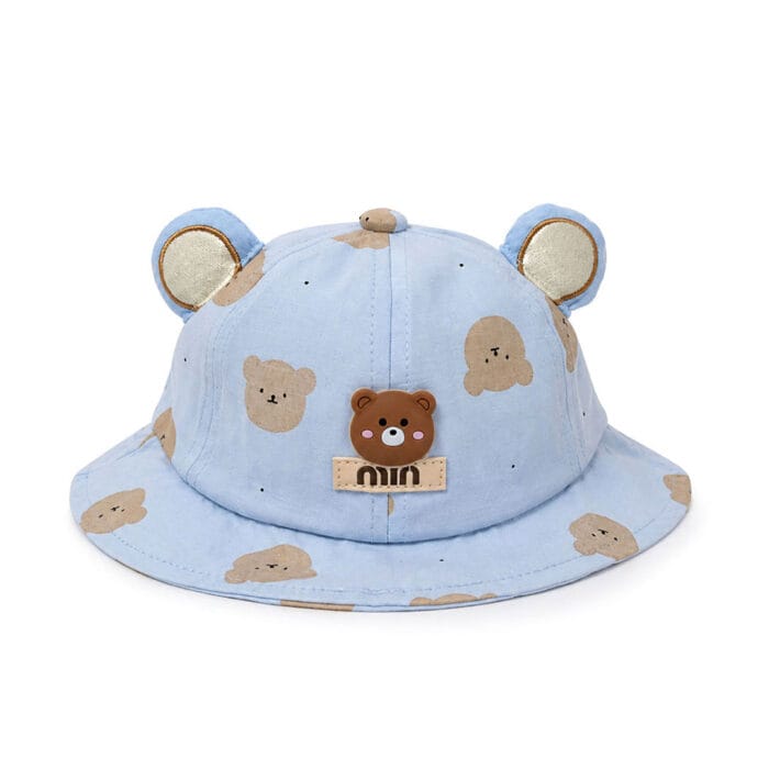βρεφικό καπέλο αγόρι αρκουδάκι και αυτάκια γαλάζιο