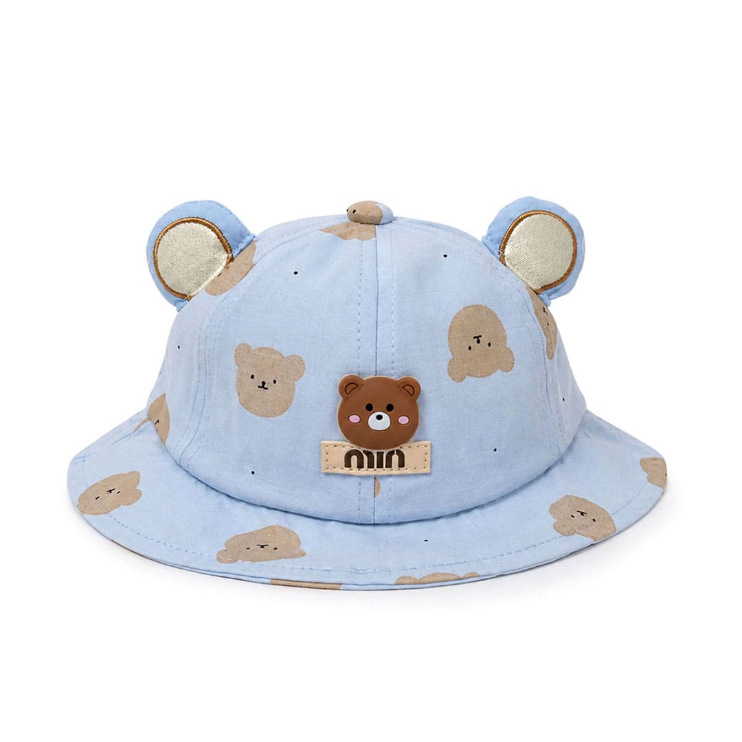 βρεφικό καπέλο αγόρι αρκουδάκι και αυτάκια γαλάζιο