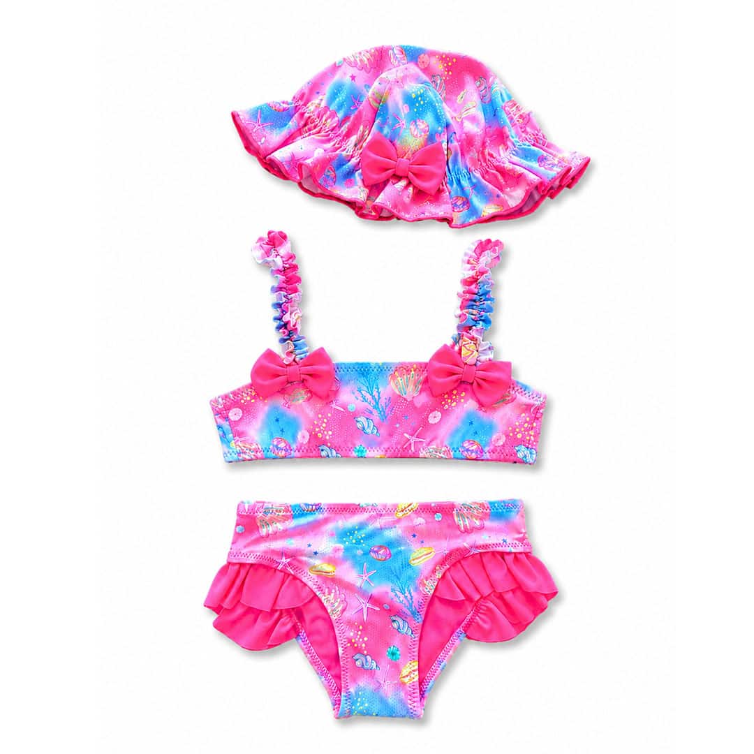 vrefiko-magio-bikini-me-kapelo-foux.jpg παιδικό μαγιό μπικίνι με καπέλο φούξια και θαλάσσια σχέδια για κορίτσι